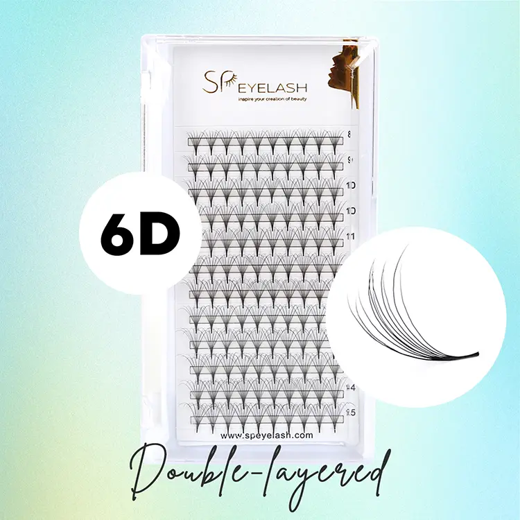 Dubbelskikt Camellia 8D Promade fans