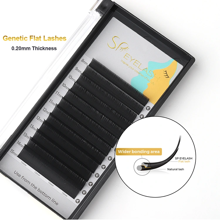 Genetisk ellips Flat Lashes Ultra Soft 0,20